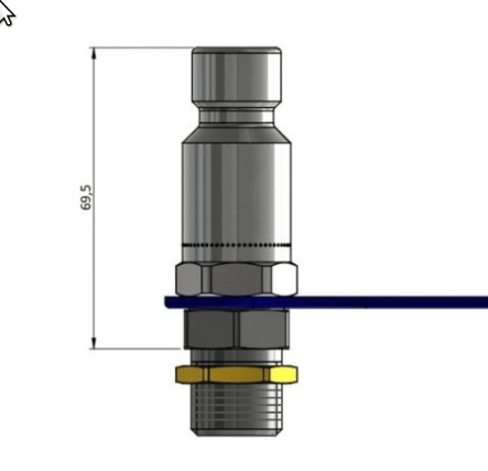 I-tankkausliitin pitkä 21mm